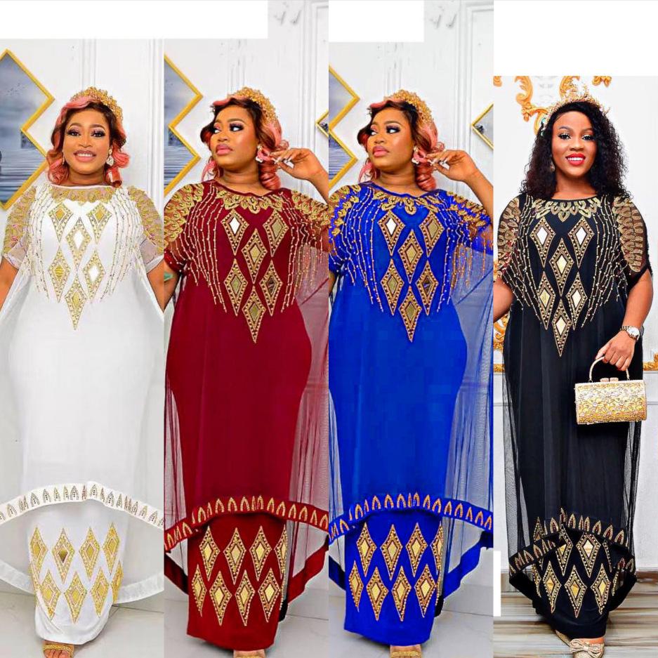 

New Style Hot Drill Mesh Two-Piece Dress for Women - Middle East & Africa 2XL