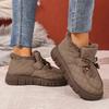 Women's Winter Short Boots • Casual Comfortable Durable • Warm Thick Sole with Lining • Fashionable Bowknot • Versatile Women Shoes