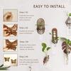 2pcs Wood Plant Terrarium for Hydroponics Plant Propagation Station Butterfly Wall Hanging Home Office Decor Test Tube Propagate Plant Cutting Holder