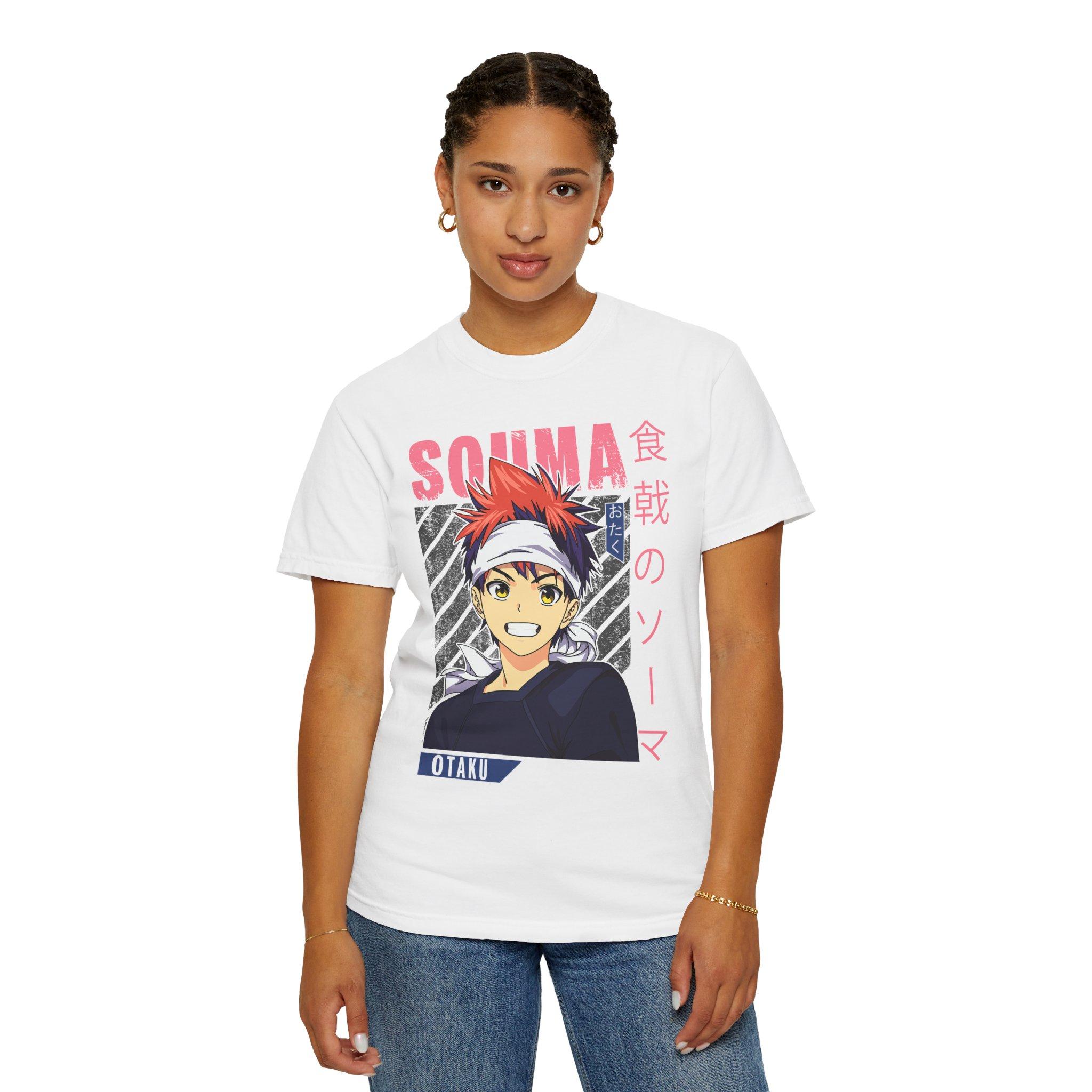 

Swaag Street Unisex Pure Cotton Crew Neck Tshirt For Men & Women With Souma Yukihira Anime Character Digitally Printed 105 XXL білий