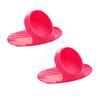 2PCS Silicone Insulated Finger Covers Oven Microwave Insulated Gloves High Temperature Resistant Thickened Insulated Mat Gift