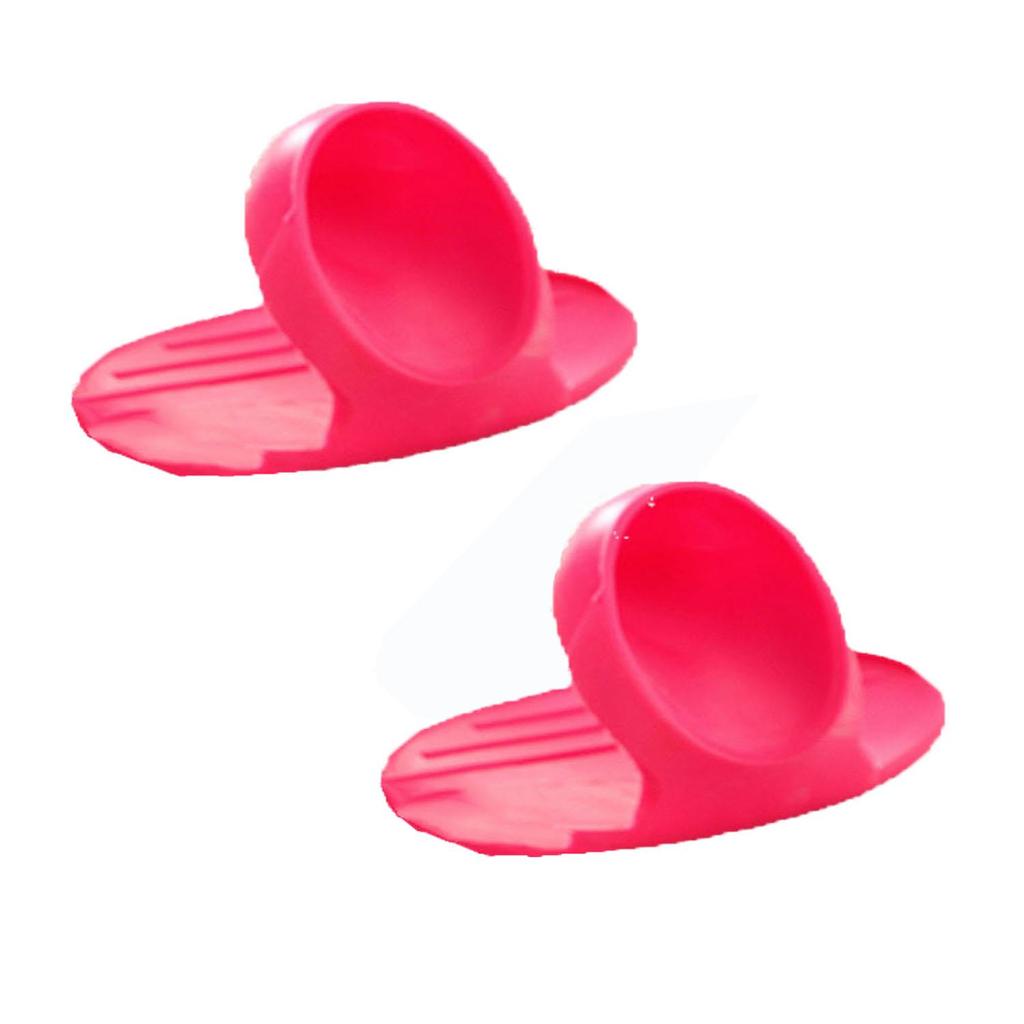 2PCS Silicone Insulated Finger Covers Oven Microwave Insulated Gloves High Temperature Resistant Thickened Insulated Mat Gift