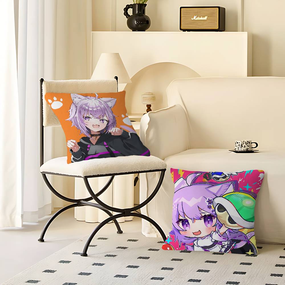 Nekomata Okayu Personalized Picture Text Home Decorative Pillows Household Gifts 45x45cm