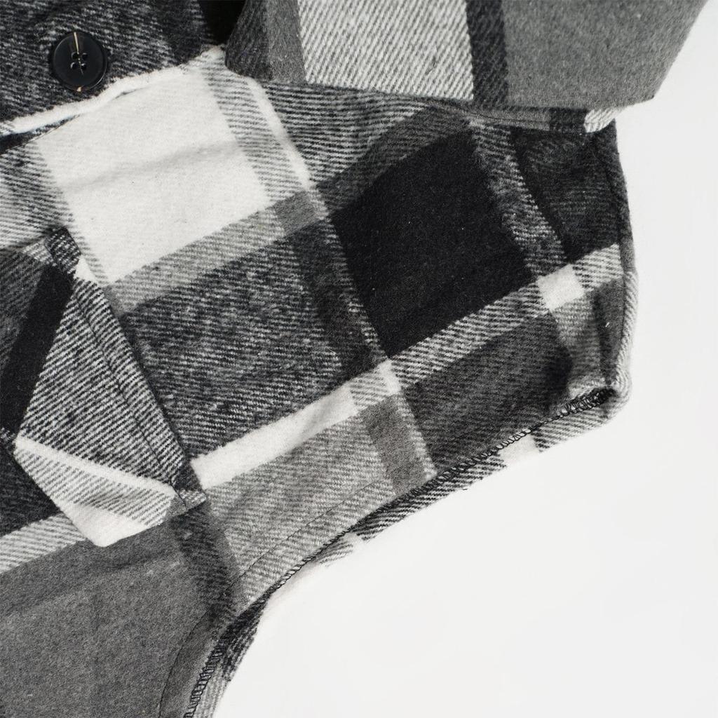 Dámská móda ležérní bez rukávů dlouhý kostkovaný knoflík s kapsovou vestou