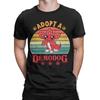 Mens Adopt a demodog Funny Dog Lovers T Shirt  Pure Cotton Clothing Humorous Short Sleeve Round Neck Tee Shirt Printed TShirt