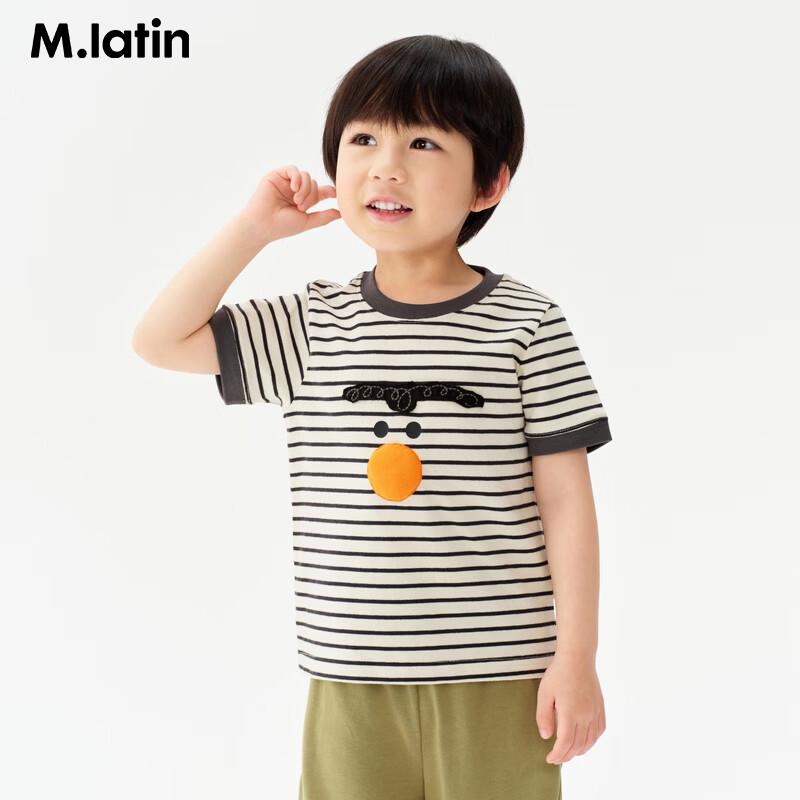 M.Latin Kids  Cartoon Embroidered Short Sleeve T-Shirt 120cm