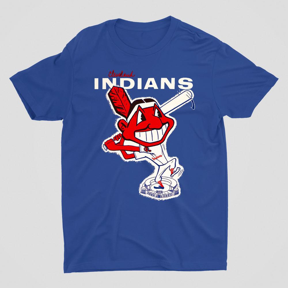 Cleveland Indians The Indians T-shirt Blue Tee All Sizes JJ4506
