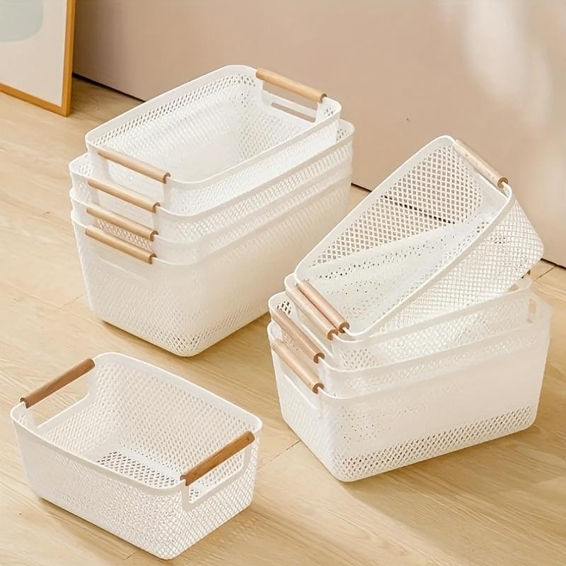 Multi Functional Hollow Storage Basket, Bathroom Bedside Table, Kitchen, Fruit and Vegetable Storage Basket