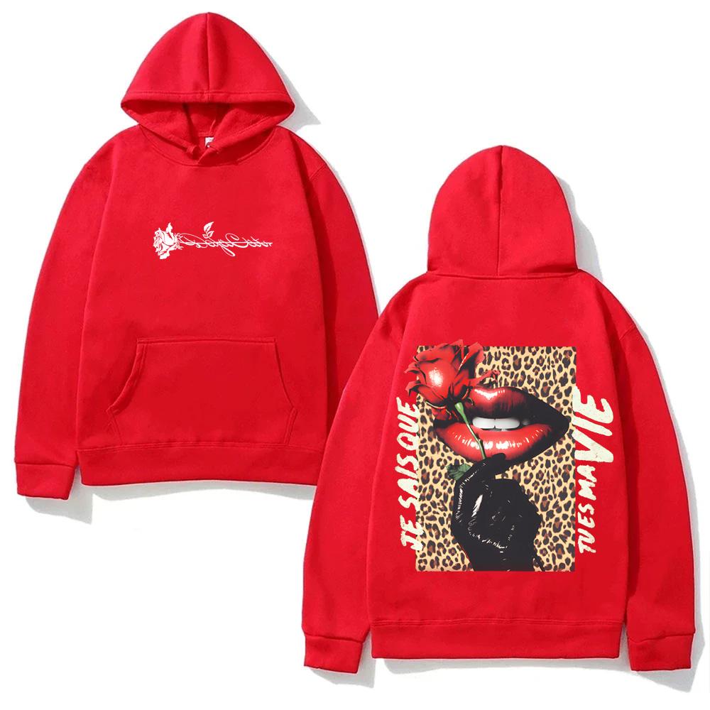 

OFFICIAL LEOPARD HOODIE doja cat Same As Official Website High Quality Grunge Long Sleeve Sweatshirts Clothing Hooded Pullovers XS красный