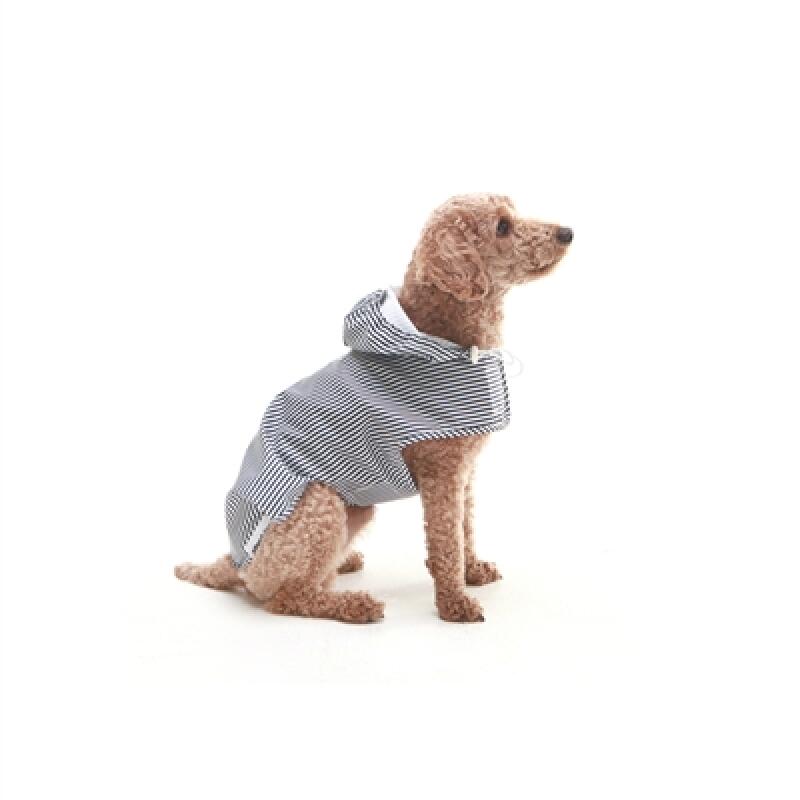 

Темно-синий полосатый дождевик S