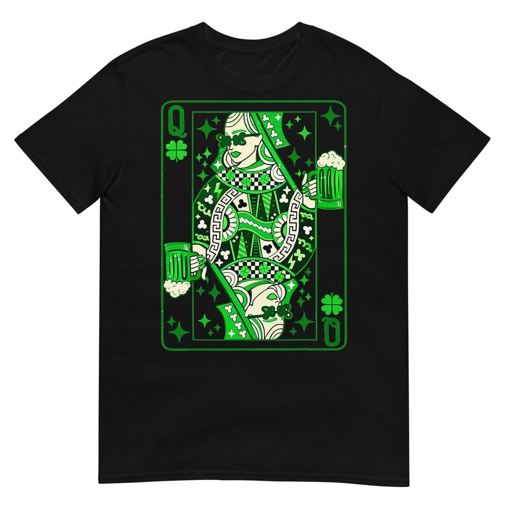 Shamrock Queen Playing Card Saint Patricks Day TShirt