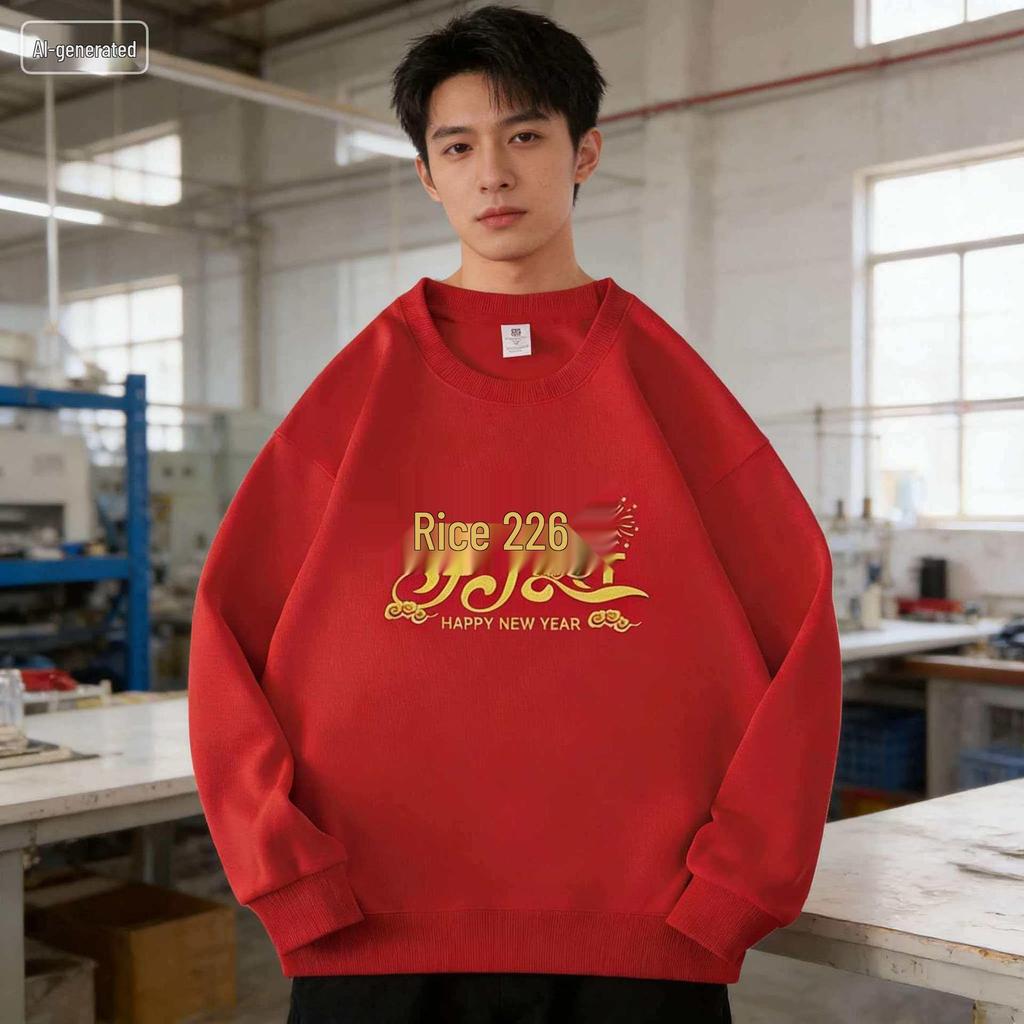 2026 Year of the Horse Red Hoodie - Festive Unisex Sweatshirt
