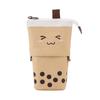 Milk Tee Pencil Case Cute Pen Pencil Telescopic Holder Pop Up Stationery Case, Stand-up Retractable Transformer Bag Standing Organizer