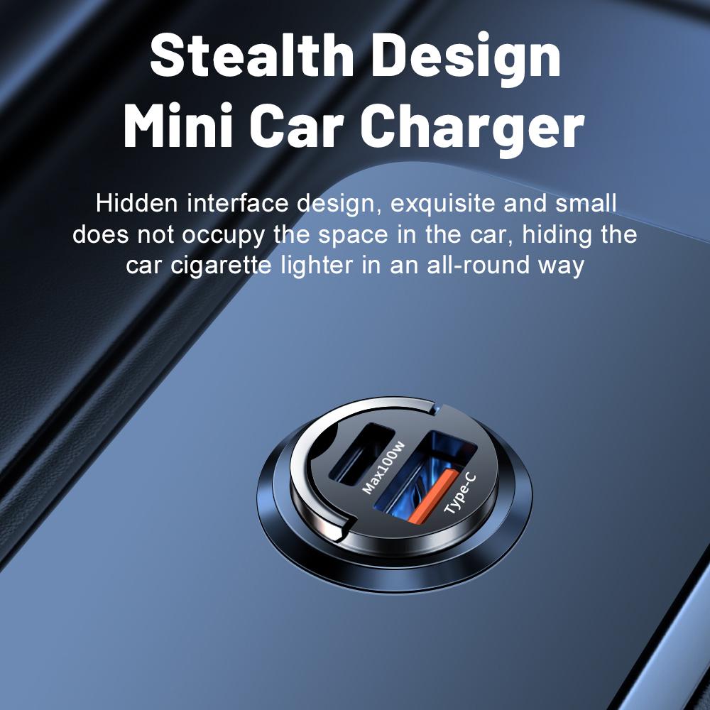 Încărcător Auto USB PD Încărcare Rapidă Quick Charge 3.0 Tip C Adaptor Auto pentru Telefon Mobil pentru Iphone 15 Xiaomi 14 Huawei Samsung Oneplus