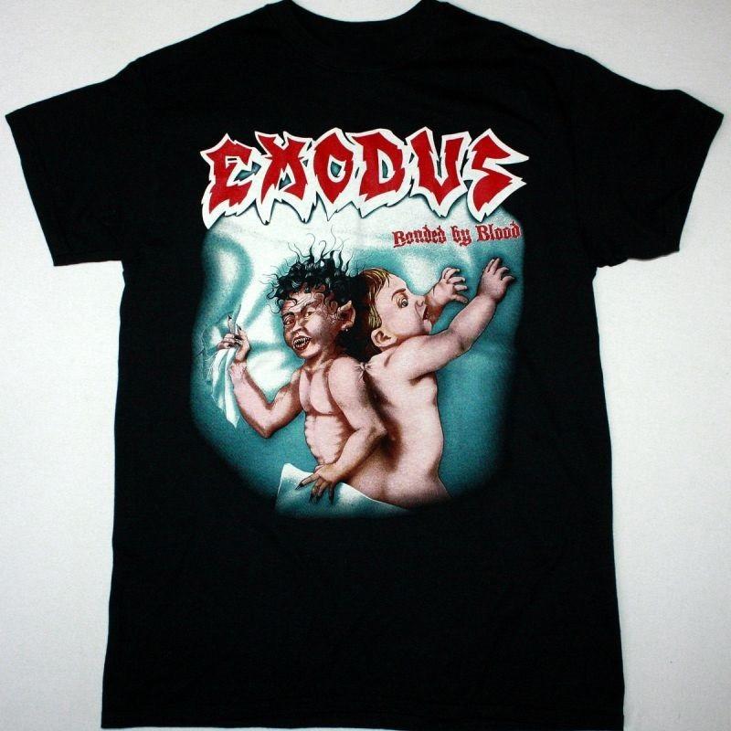 

Vintage Exodus Bonded by Blood Unisex T-Shirt Black Short Sleeve M