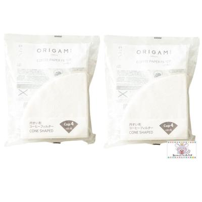 Purchase of ORIGAMI Coffee Filters for 4 100 Made In COFFEE PAPER FILTER Cup 4 [Bulk 2] Cups, Pieces, Cone-shaped, Japan,