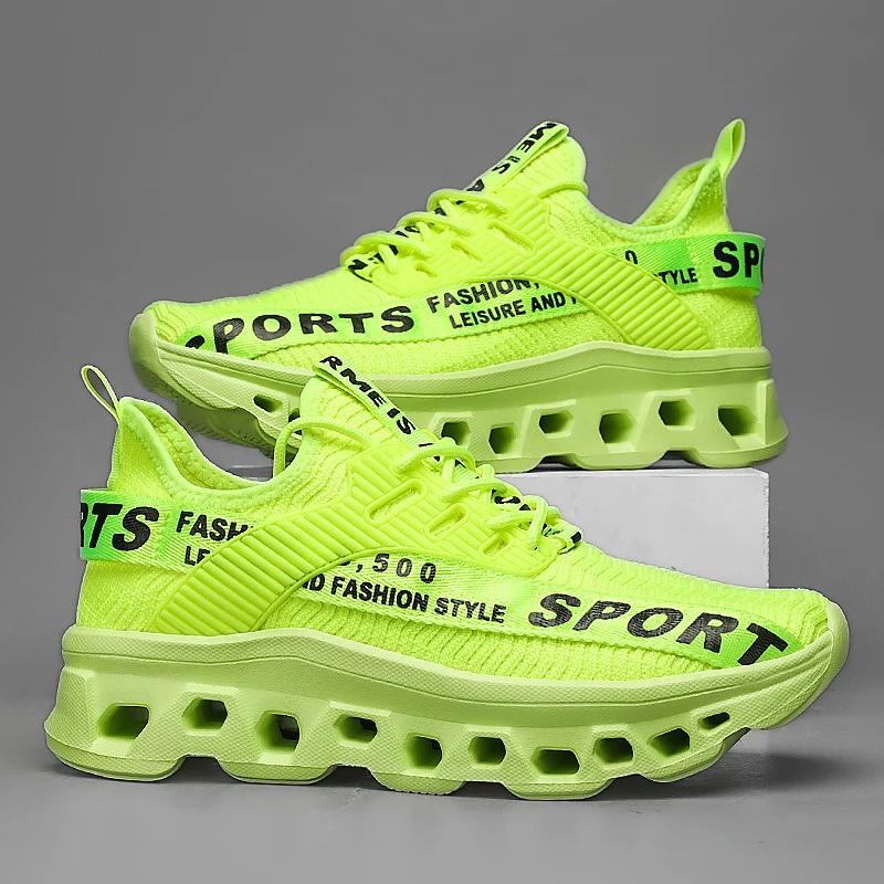 Fashion Men's Running Shoes Breathable Lightweight Height Increase Non Slip Comfortable Outdoor Sports Sneakers for Men Tenis Masculino