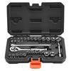VEVOR Socket Set, 27 Pieces, 6.4 mm Drive Socket and Ratchet Set, SAE and Metric, Mechanic Tool Kit with Ratchet Wrench