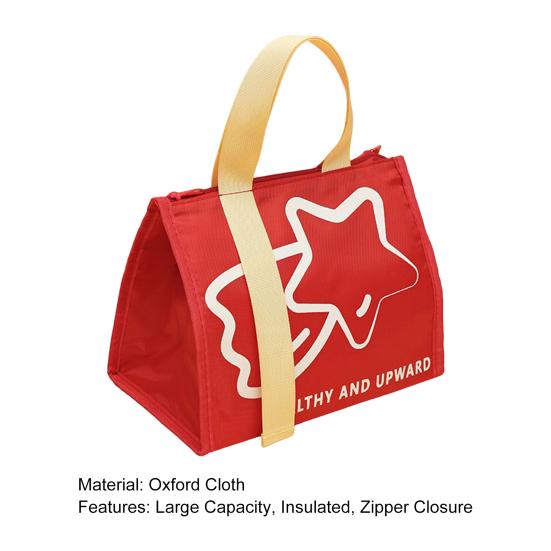 Bento Bag Foldable Waterproof Oxford Cloth Daily Use Students Lunch Box Tote Household Supplies