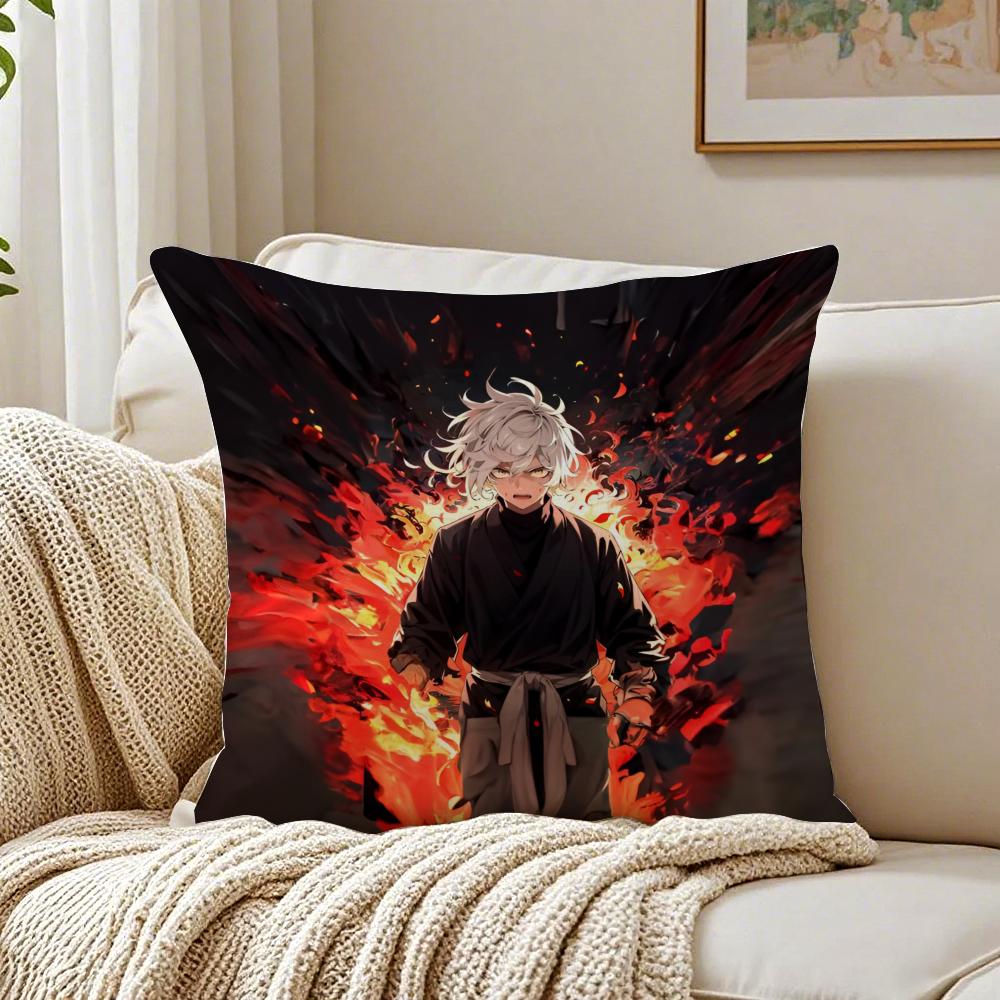 Hells Paradise Jigokuraku Cushion Cover Linen Minimalist Soft for Sofa Bed Home Room Decor