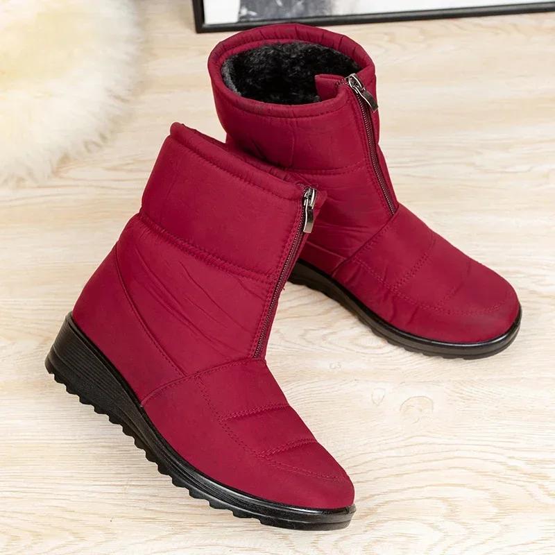 Boots Women Non Slip Waterproof Winter Snow Boots Platform Shoes For Women Warm Ankle Boots Cotton Padded Shoes Botas De Mujer