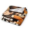Team Punch Monkey Cute Baby Monkey Blanket Fleece Multifunction Super Soft Throw Blankets for Bedding Travel Rug Piece