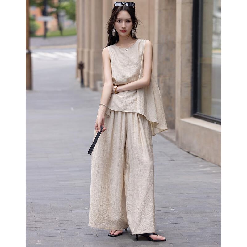 Demana Women's Summer Elegant Sleeveless Two-Piece Set