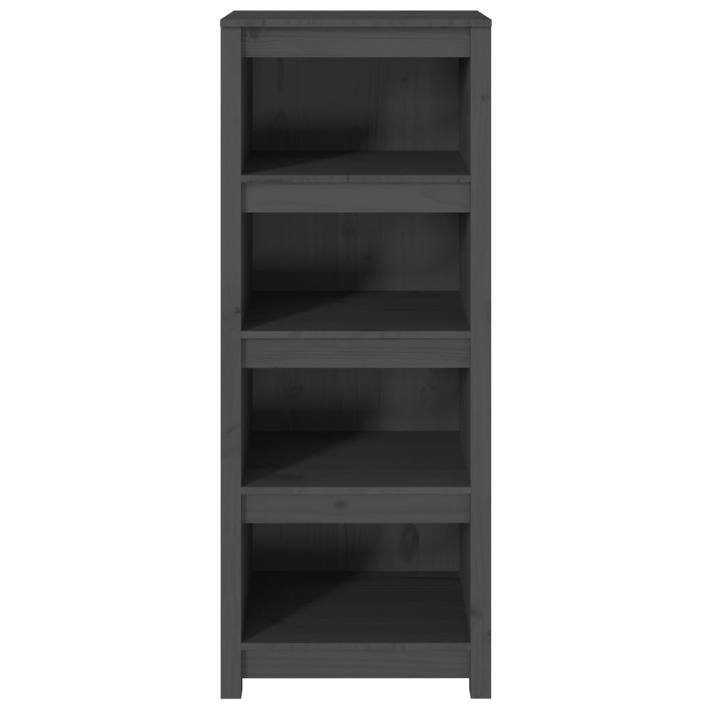 Bookshelf Gray 50 x 35 x 125.5 cm Solid Pine Wood