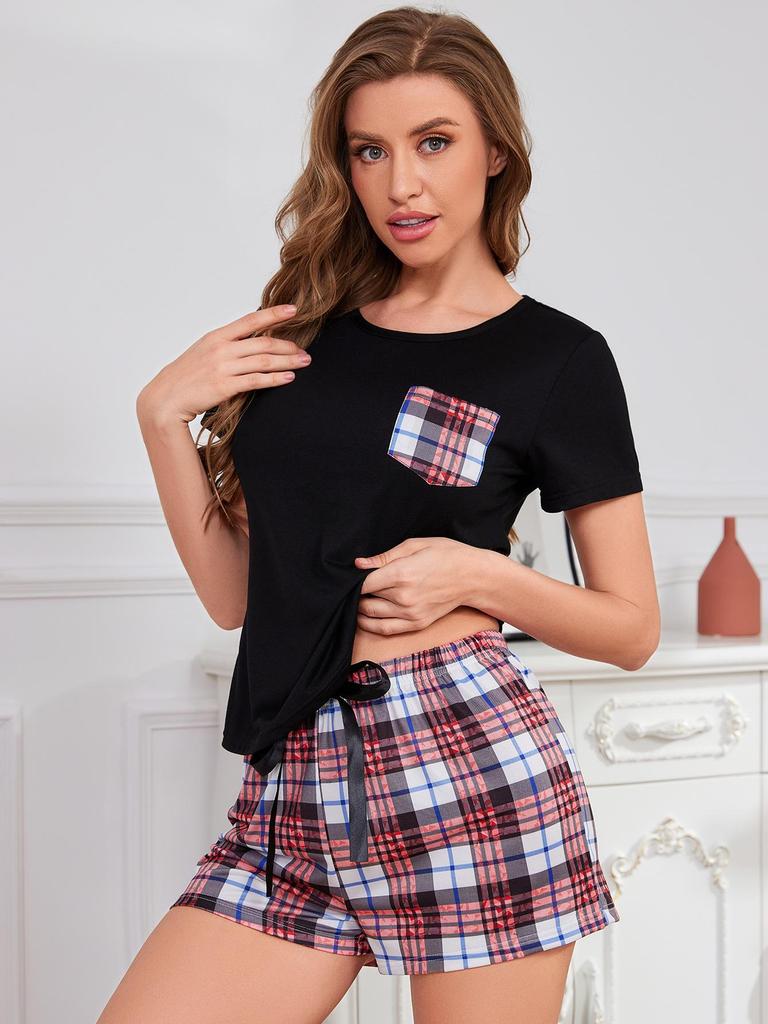 Women's Heart Print Summer Casual Two-Piece Set