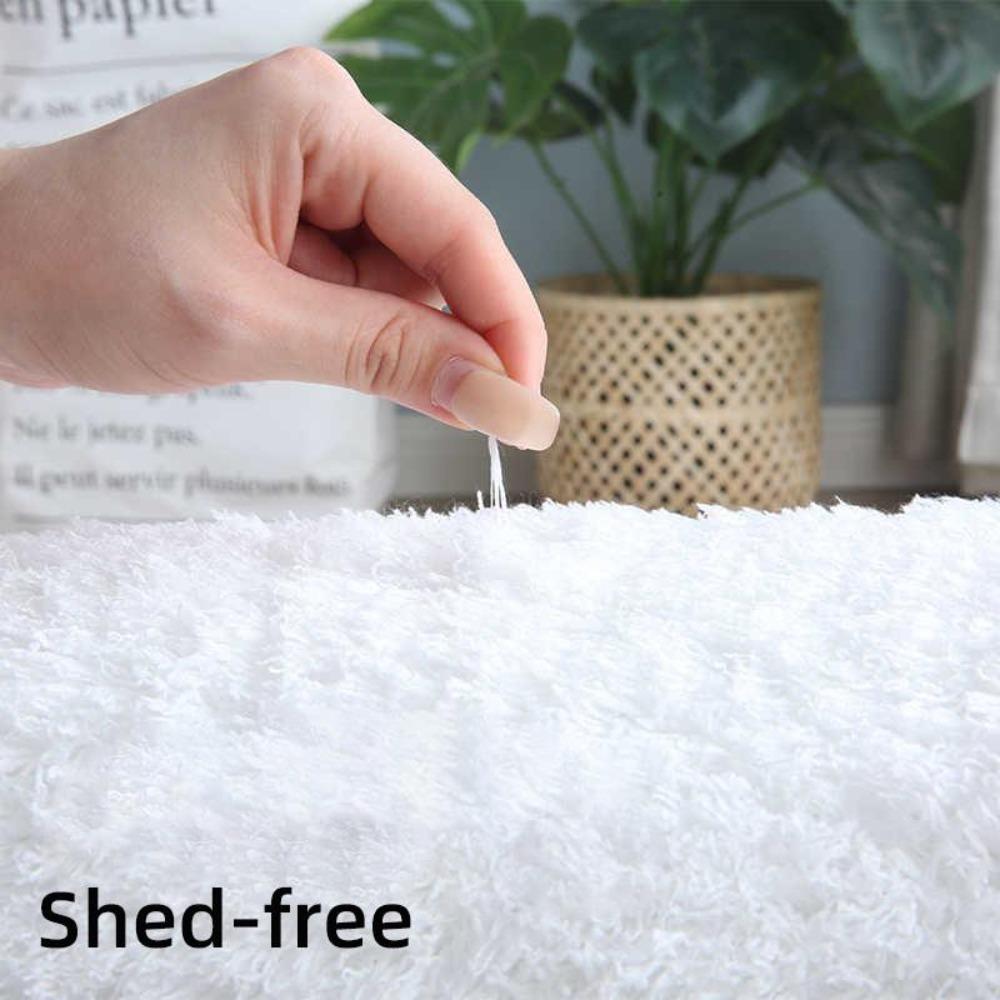 Tappetino da Bagno Shaggy Morbido Peluche Assorbente Acqua Antiscivolo Tappeto da Bagno Asciugatura Rapida Tappeto per Pavimento per Casa