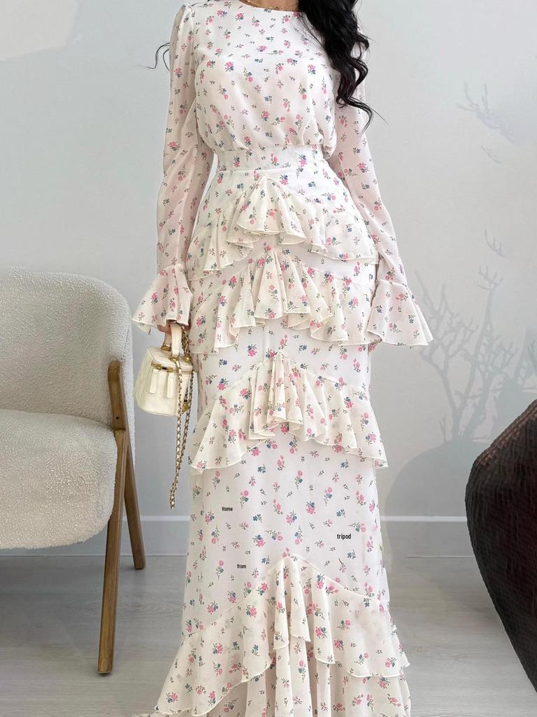 2025 Elegant Women's Soft Spring Long Sleeve Dress