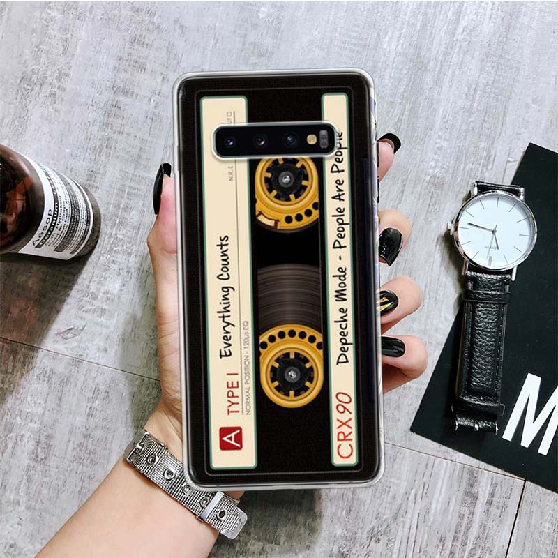 Vintage Magnetic Tape Cassette Phone Case For Samsung Galaxy S20 FE S10 Plus S21 S22 Ultra S10E S9 S8 S7 Edge J4 + Fundas Cover