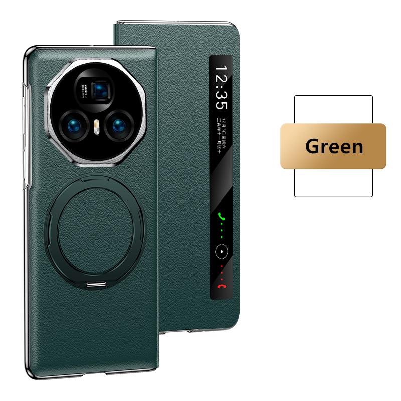 

LANGSIDI Розумний чохол-книжка для Honor Magic V2 VS2 з натуральної шкіри корови, магнітний, з поворотною підставкою, задня кришка for honor magic VS2