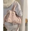 Wasteland style handheld motorcycle bag women's 2025 new trendy Korean retro tote bag high-end large-capacity underarm bag