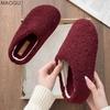 Women's Plush Slip-On Mules Cover Toe Winter Warm Faux Fur Lined Indoor Outdoor Casual Shoes Non-Slip Flat Slippers for Women