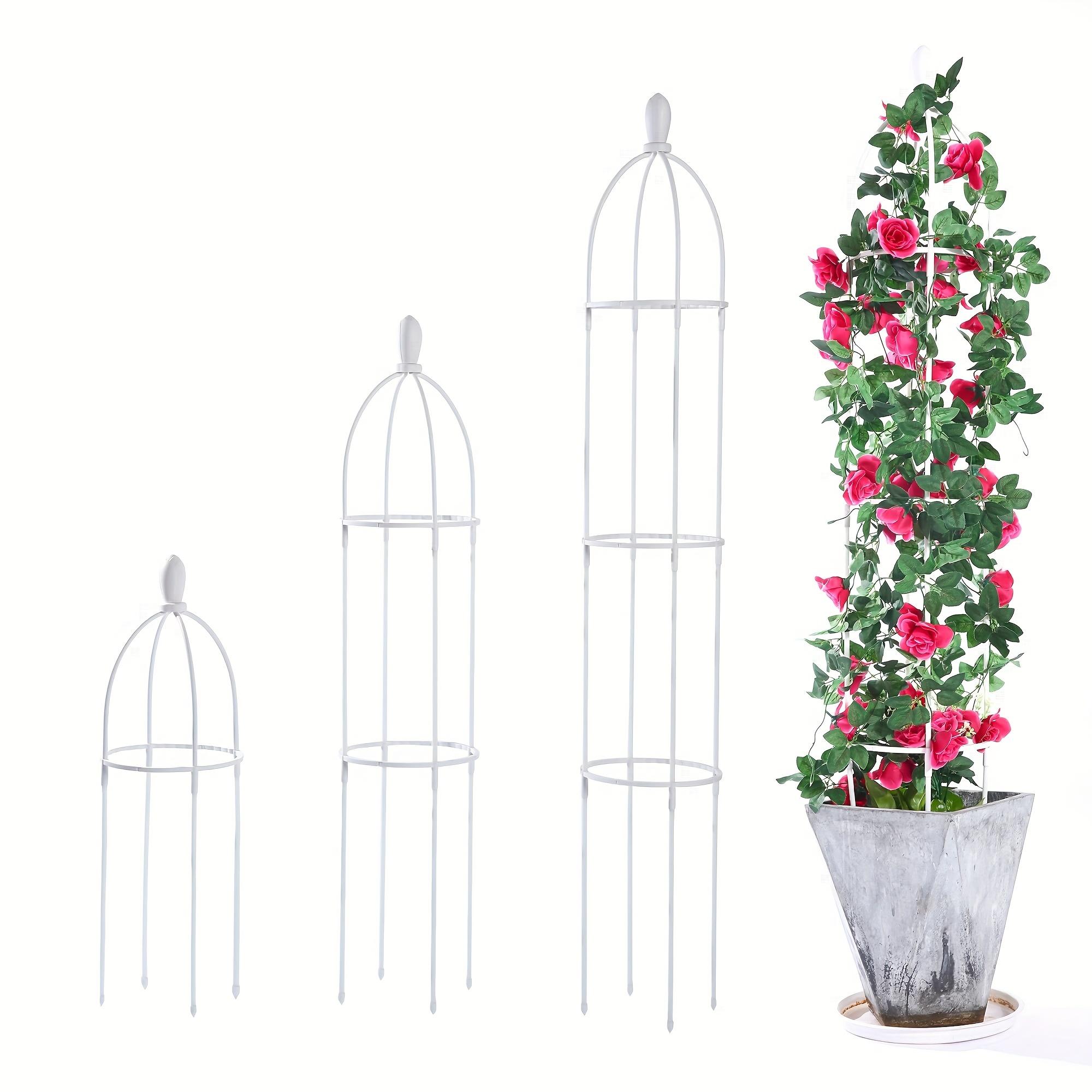 

1pc Tower Obelisk Garden Trellis Plant Support For Climbing Vines And Flowers Stands, White Lightweight Plant Tower, 43/56.3Inch Black 56.3inch