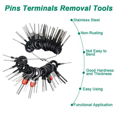 Automotive Plug Terminal Removal Tool Electrical Wire Crimp Split Connectors Pin Extractor Kit Keys for Car Repair Take Out Pins