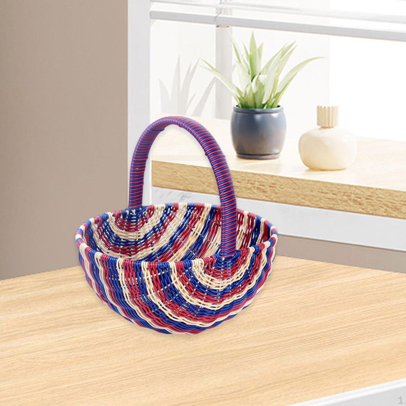 Flower Basket with Handle Lightweight Household Home Decoration Stylish Organizer for Wedding S 2398₽