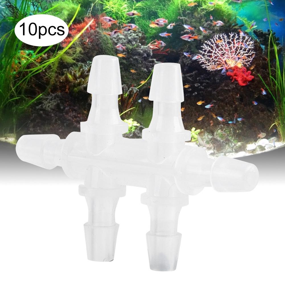 10PCS 6 Way Aquarium Water Pipe Adapter Fish Tank Joint Tube Hose Fittings Connector4.8MM