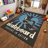 Skateboard Themed Carpet for Living Room - Skaters In Action Decor Suitable for Use As an Anti-slip for Living Room Bedroom Sofas