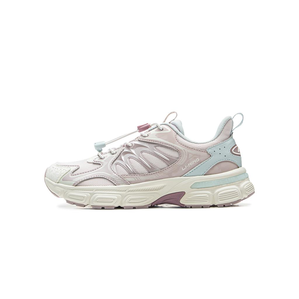 Li Ning Comfortable Versatile Kids Casual Shoes Kids Casual Shoes Peach-Pink Lotus-Pink-Purple YKCV032-4