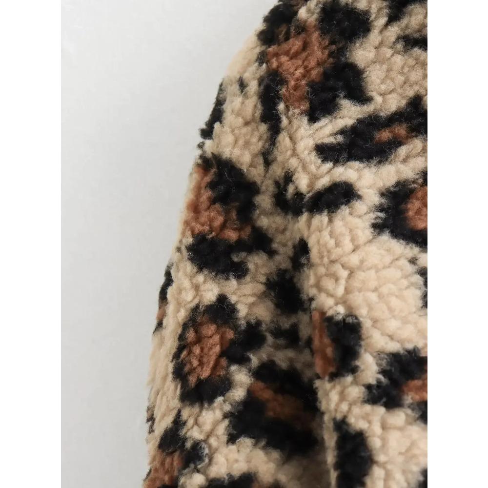 Хлопковое пальто с леопардовым принтом для женщин — фото 10