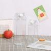 Rotatable Sealed Milk Storage Bottle - Fresh-Keeping Square Cup for Juice & Beverages