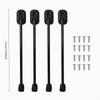 4Pcs Metal Folding Table Legs, Adjustable Foldable Fittings for Coffee Table, Laptop Desk & Kitchen Travel Use