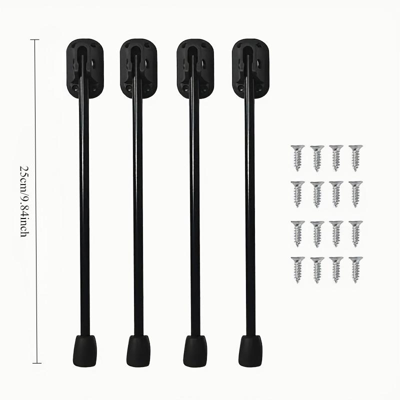 4Pcs Metal Folding Table Legs, Adjustable Foldable Fittings for Coffee Table, Laptop Desk & Kitchen Travel Use