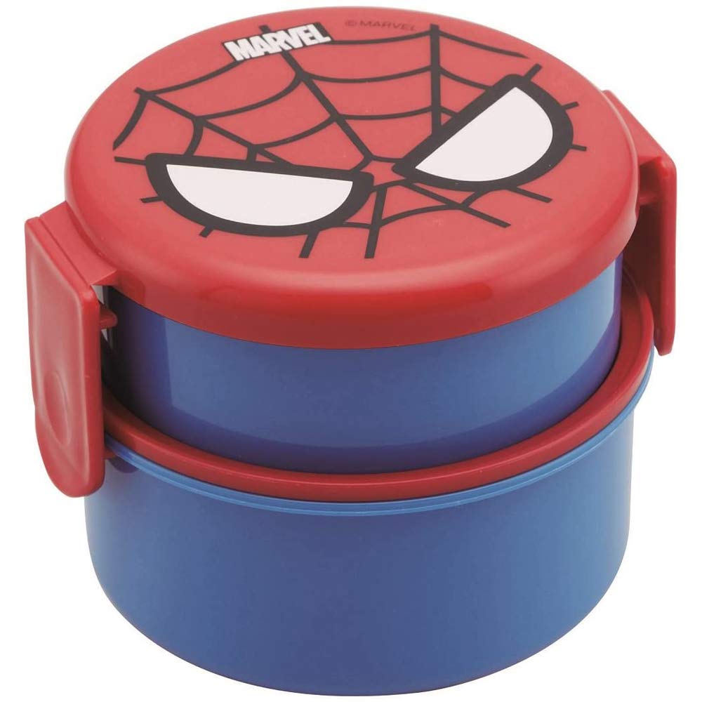 Skater Round Lunch with Made in Box, 500ml, Fork, Two-Tier, Japan, Spider-Man Design, ONWR1-A