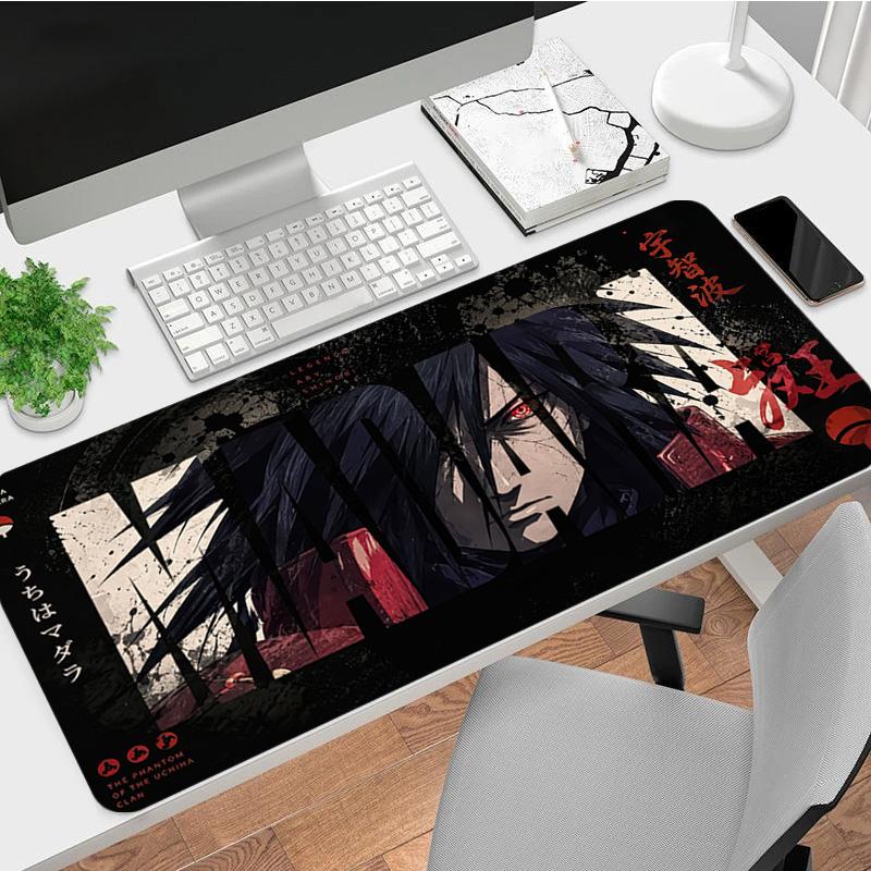 Uchiha Madara Xl Gaming Mouse Pad Nonslip Rubber Base Stitched Edge Waterproof Desk Mat For Pc Laptop Gamer Office Computer Accessories C929280