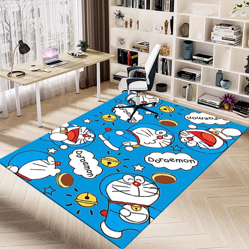1pc Doraemon Friends Adventure Carpet for Playroom Bedroom Living Room Sofa Home Decor,kids Game Area Rug Non-slip Floor Mat Y72810