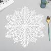 Snowflake Placemat Christmas Table Dining Mat Heat Insulated Cup Coaster Drink Coffee Pad Home Decoration