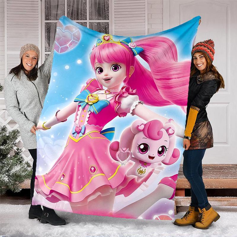 1pc Catch Teenieping Magic Sweethear6 Theme Blanket - Digital Print, Polyester, Cozy for All Seasons, Perfect for Outdoor, and Travel
